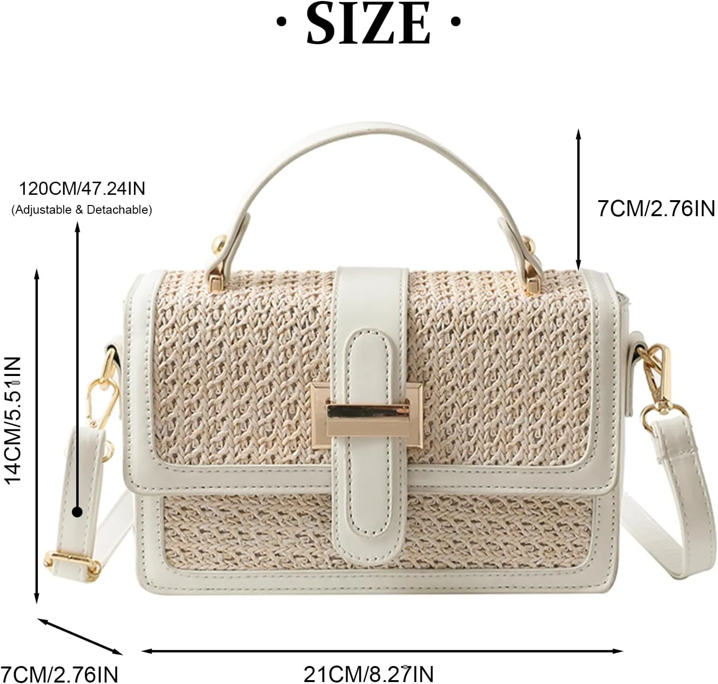 Summer Trendy Straw Purses Woven Straw Crossbody Handbags for Women Vacation
