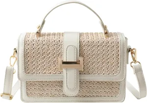 Summer Trendy Straw Purses Woven Straw Crossbody Handbags for Women Vacation