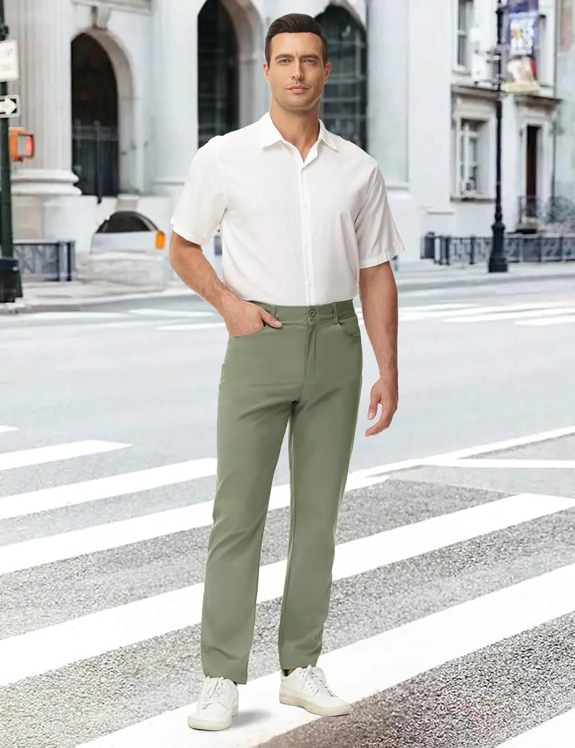 TBMPOY Men's Golf Pants Classic Fit Dress Work Pants Lightweight Comfortable Business Casual Pants with 5 Pockets