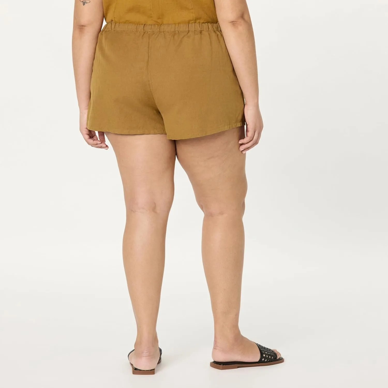 The Drop Women's Emilie Relaxed Pull-on Linen Shorts