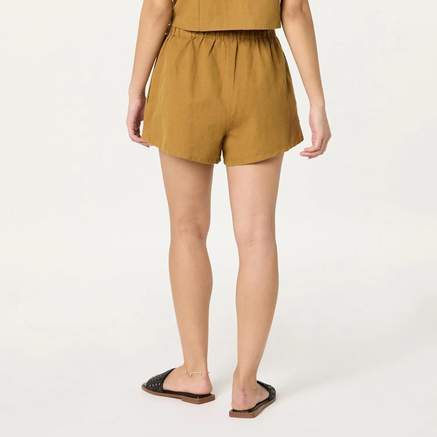 The Drop Women's Emilie Relaxed Pull-on Linen Shorts