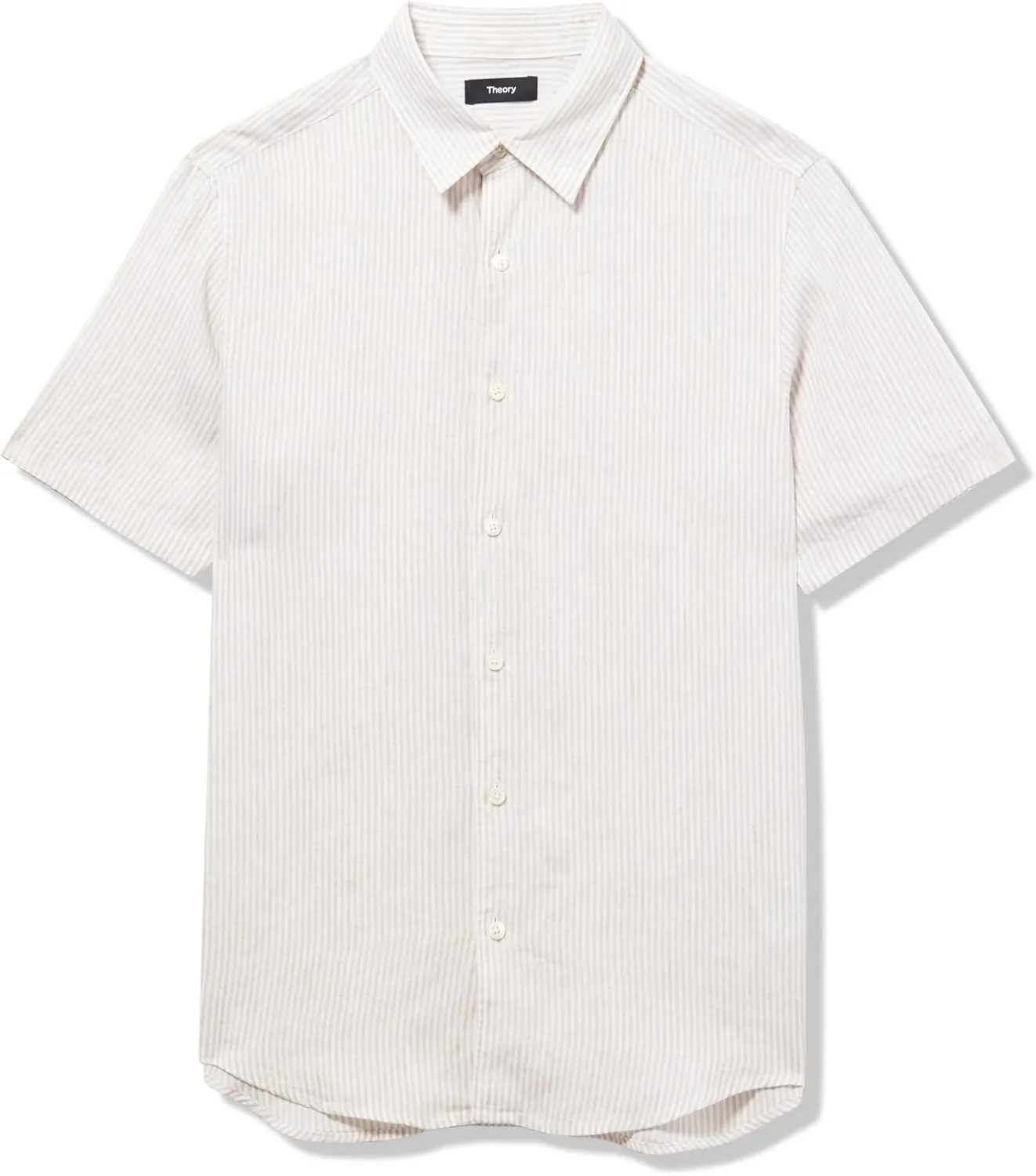 Theory Men's Irving Short Sleeve Oe in Relaxed Linen