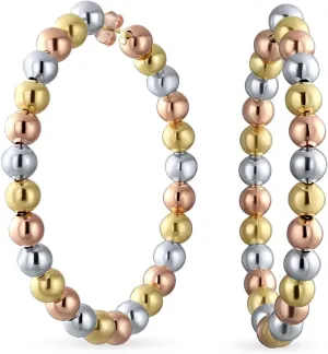 Timeless Minimalist Endless Continuous Lightweight Simple Thin 2-3mm Tube Hoop Earrings Gold Plated For Women Teens Polished Finish 1.75,2, 2.5 2.75 Inch Diameter