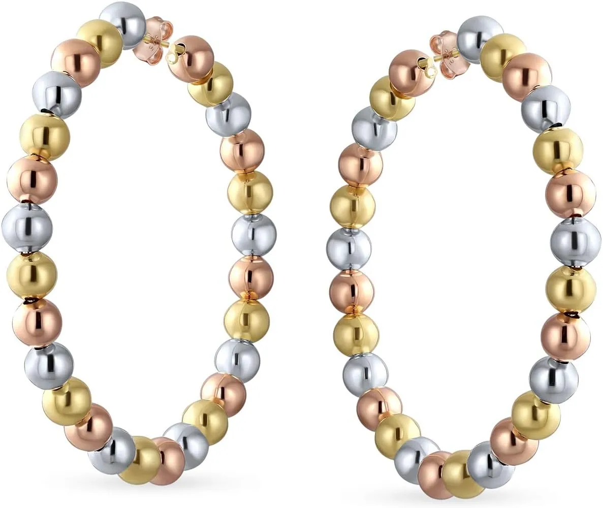 Timeless Minimalist Endless Continuous Lightweight Simple Thin 2-3mm Tube Hoop Earrings Gold Plated For Women Teens Polished Finish 1.75,2, 2.5 2.75 Inch Diameter