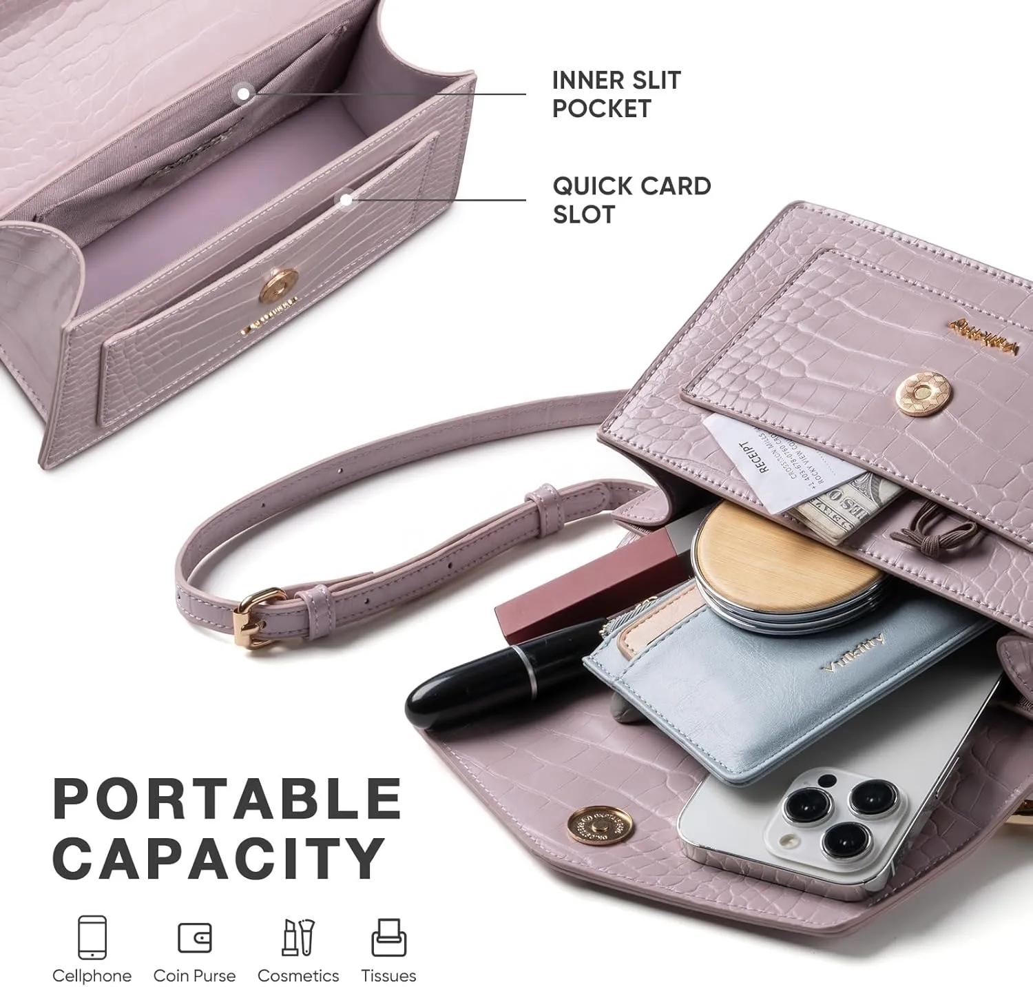 Top handle Satchel Purses Handbags for Women, Small Crossbody Bag with Convertible Strap, Trendy Shoulder Purse