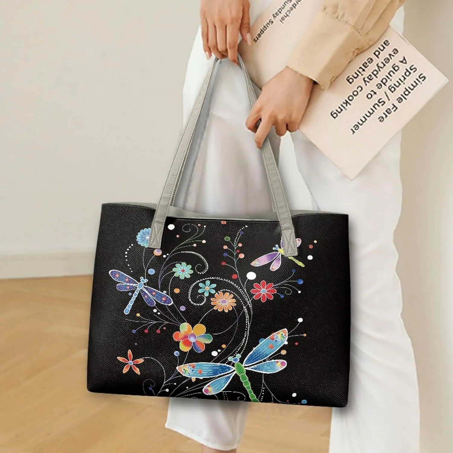 Tote Bags for Women Butterfly Shoulder Hobo Fashion Shopping Tote Bag Women's purse handbags Large Travel Totes