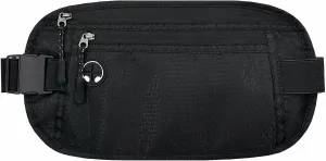 Travel Money Belt: Waist Pack for Running and Cycling, RFID, Comfortable, Durable and Lightweight Hidden Travel Passport Wallets.(Black)