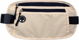 Travel Money Belt: Waist Pack for Running and Cycling, Rfid, Comfortable, Durable and Lightweight Hidden Travel Passport Wallets.(Khaki)