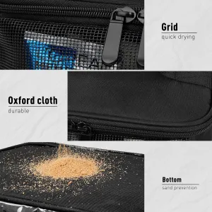 Travel Toiletry Bag, Hanging Toiletry Bag With Large Capacity, bathroom storage bag, Spacious Toiletry Bag, Makeup Bag/Big Comparment, Waterproof for Travel Accessories, Travel EssentialsBlack