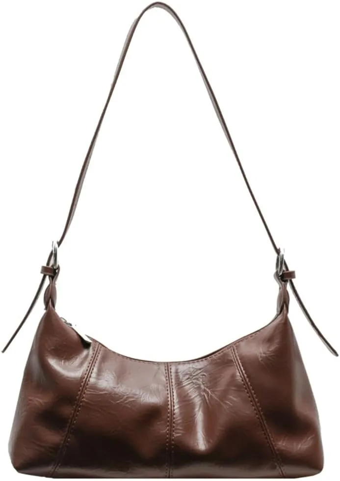 Trendy Dumpling Shoulder Bags for Women Small Vegan Leather Crossbody Totes Purse Soft Handbag Ladies Satchels