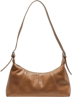 Trendy Dumpling Shoulder Bags for Women Small Vegan Leather Crossbody Totes Purse Soft Handbag Ladies Satchels