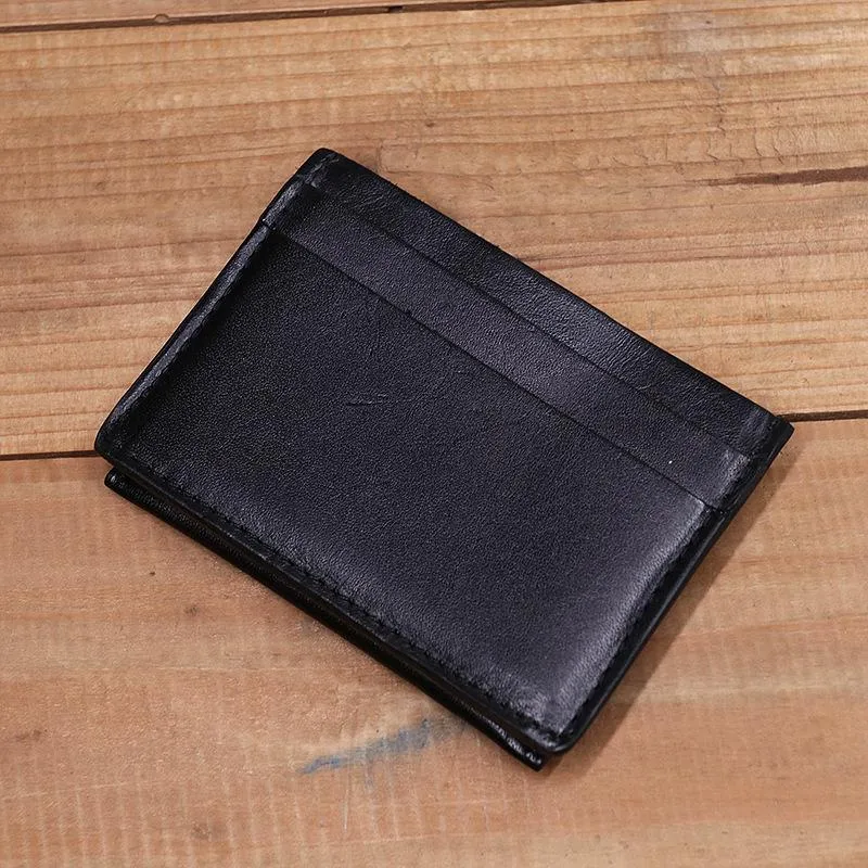 Ultra-thin Mini Leather Coin Purse Card Holder Wallet