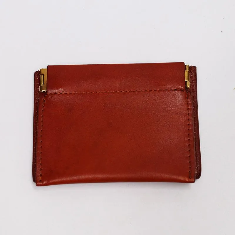Ultra-thin Mini Leather Coin Purse Card Holder Wallet
