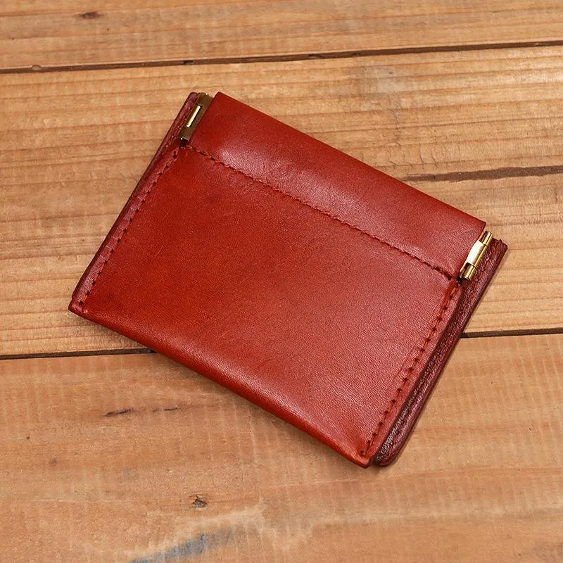 Ultra-thin Mini Leather Coin Purse Card Holder Wallet