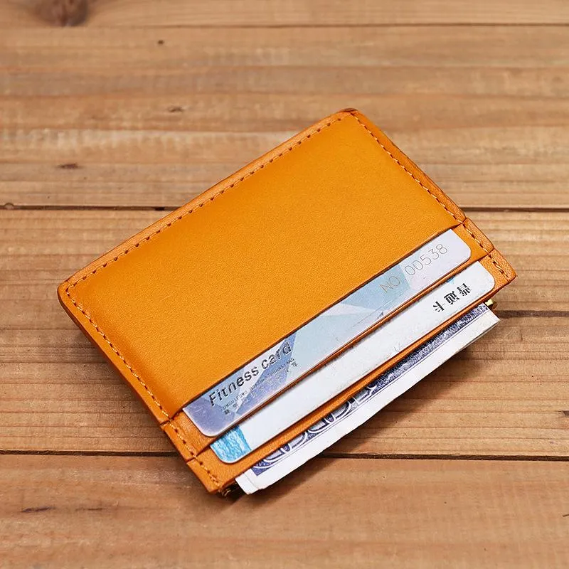 Ultra-thin Mini Leather Coin Purse Card Holder Wallet