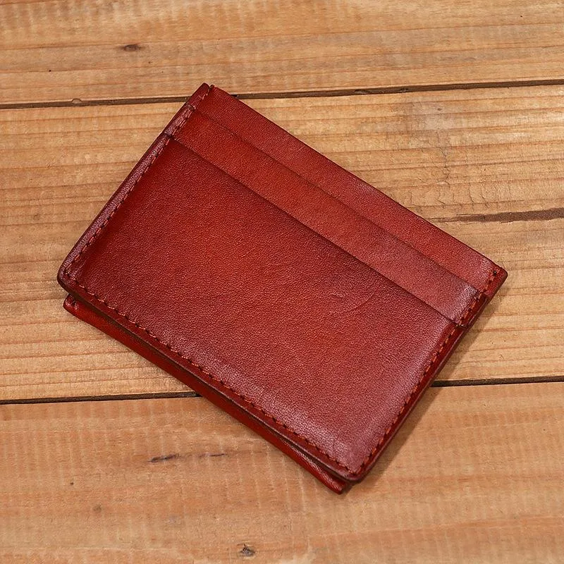 Ultra-thin Mini Leather Coin Purse Card Holder Wallet