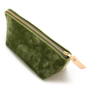 Velvet Travel Clutch-Pistachio
