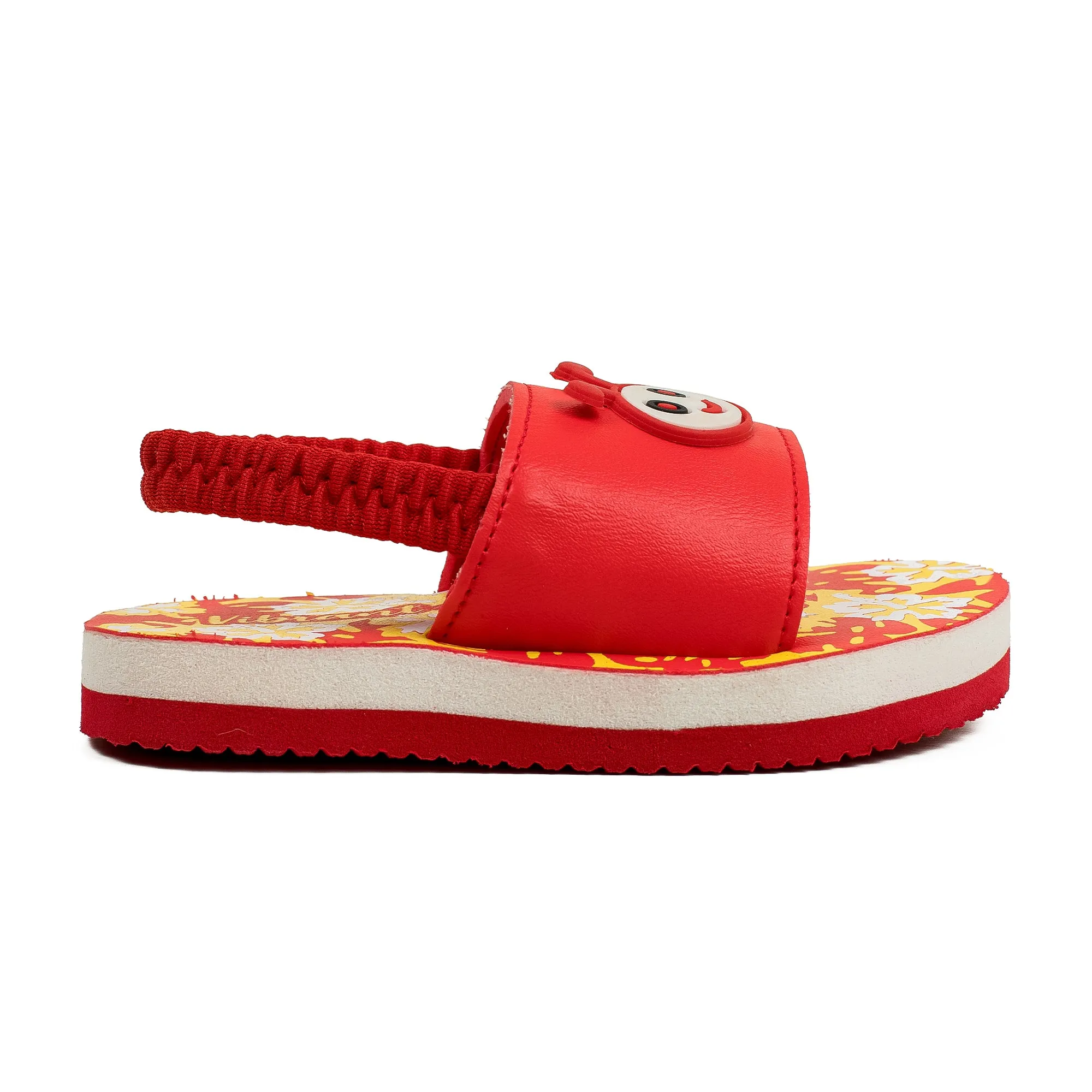 Vibrant Infant Girls' Red Sandals – Cute & Comfortable PU Upper Sandal with Soft Footbed & EVA Sole