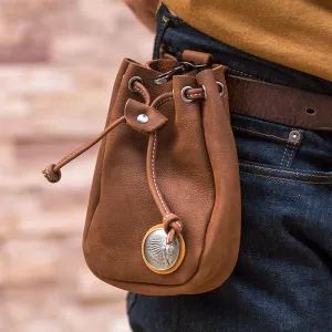 Vintage Cowhide Leather Pouch Bag
