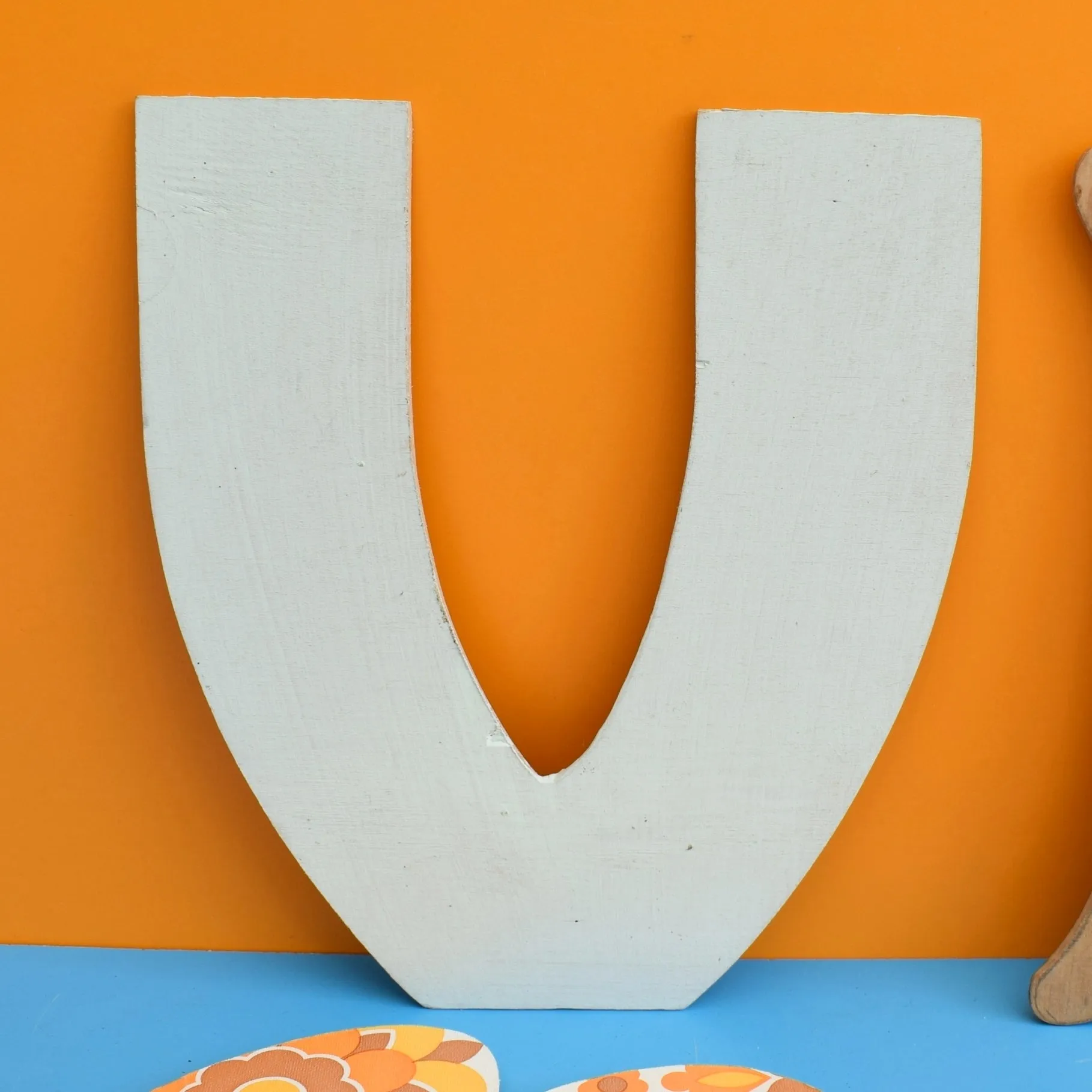 Vintage Letters - Wood & Vintage Wallpaper
