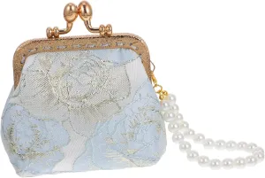 Wedding Purses for Women Guest Vintage Floral Clutch Chinese Brocade Embroidery Evening Party Purse