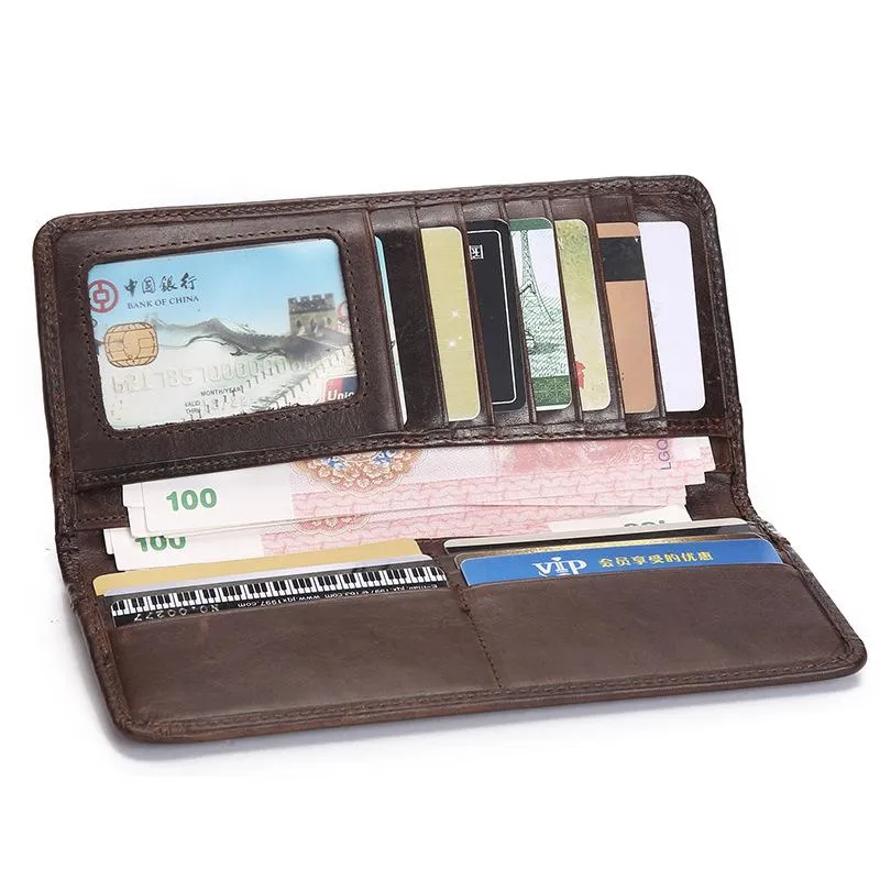 West Louis Casual Leather Long Wallet