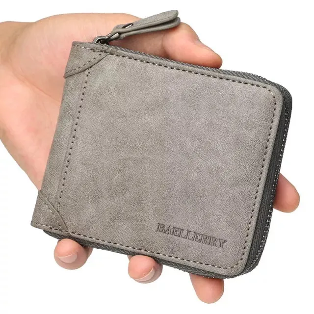 West Louis Fashion Genuine Leather Vintage Small Wallet