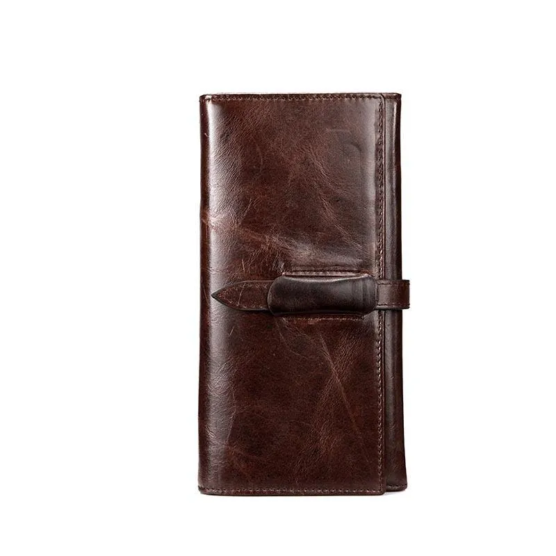 West Louis High-grade Leather Long Wallet