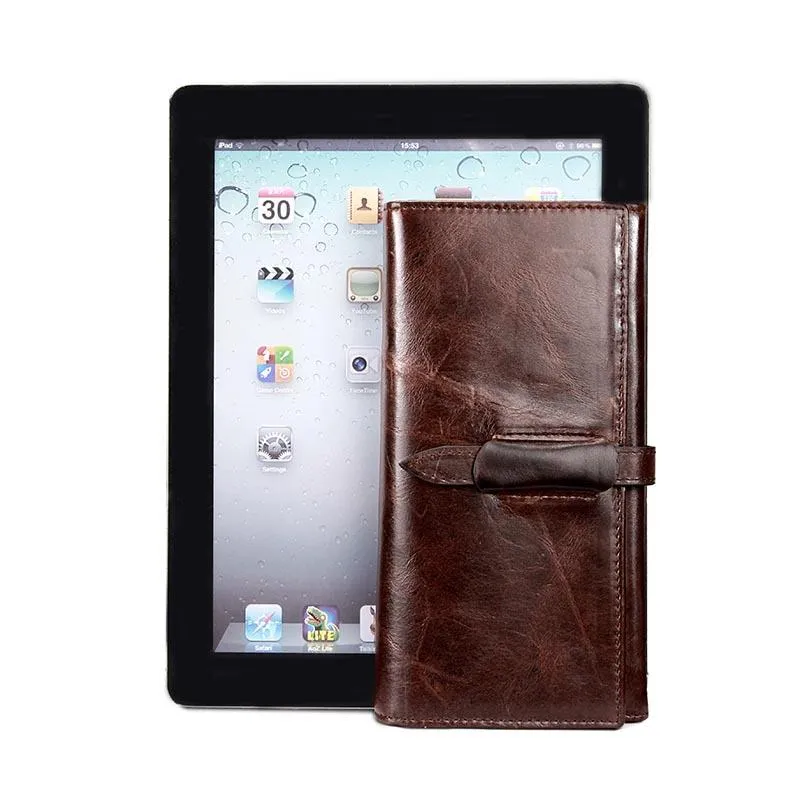 West Louis High-grade Leather Long Wallet