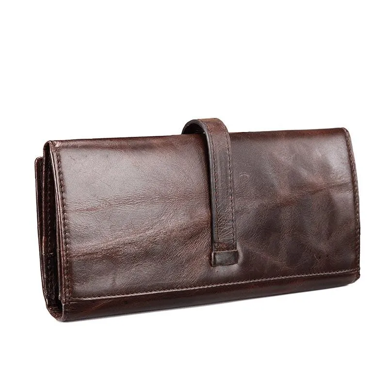 West Louis High-grade Leather Long Wallet