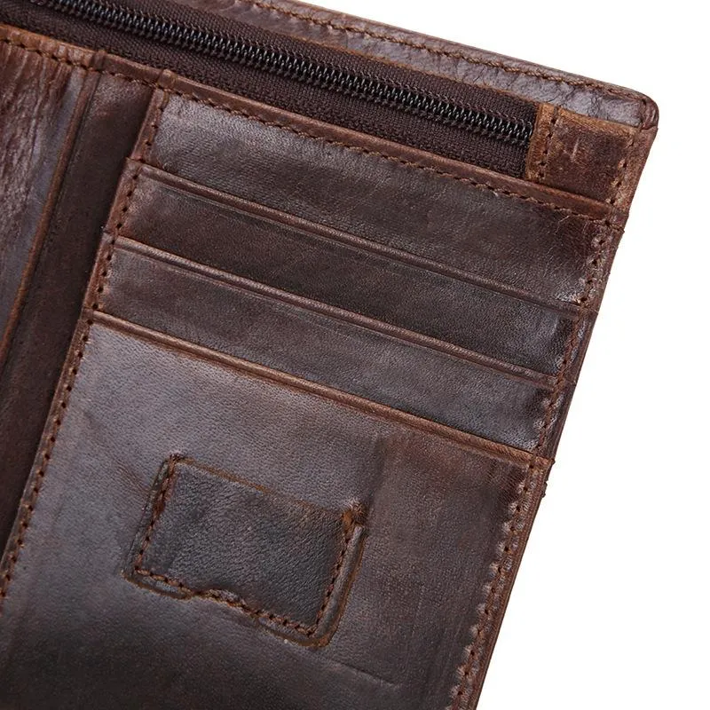 West Louis Leather Cowhide Money Bag Wallet