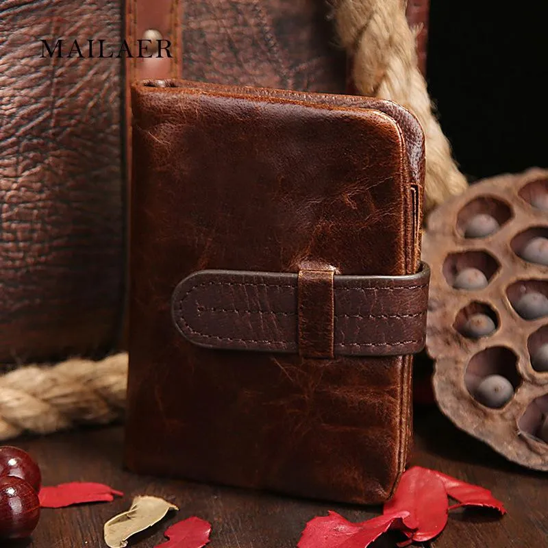 West Louis Leather Short Folding Wallet