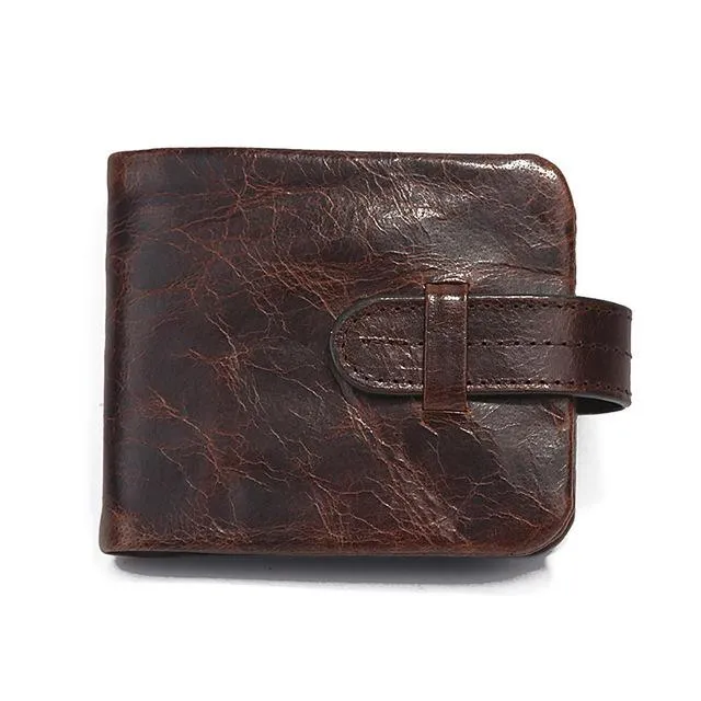 West Louis Leather Short Folding Wallet