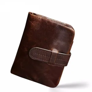 West Louis Leather Short Folding Wallet