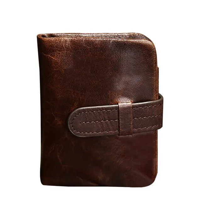 West Louis Leather Short Folding Wallet