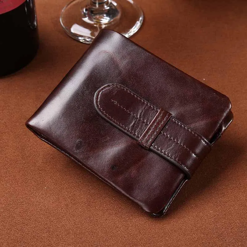 West Louis Oil Wax Genuine Leather Wallet