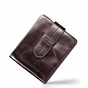 West Louis Oil Wax Genuine Leather Wallet