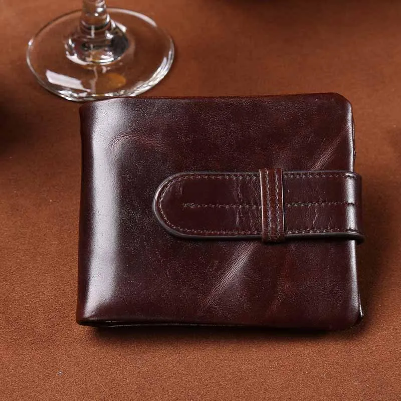 West Louis Oil Wax Genuine Leather Wallet