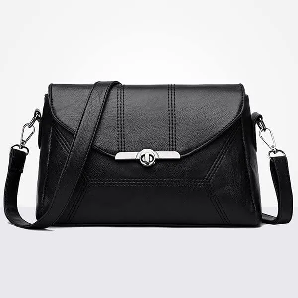 Women Handbags Shoulder Bags, Satchel Tote Bag, Solid Color PU Leather Women Bags mama Fashion Shoulder Bag Lady Handbag Totes Female Messenger Bag Purse (Color : Black, Size : 26X10X17cm)