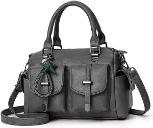 Women Handbags Shoulder Bags, Satchel Tote Bag, Vintage Large Capacity Shoulder Bags For Women Retro Pu Leather Mommy Crossbody Bag Big Size Female Messenger Handbag Totes