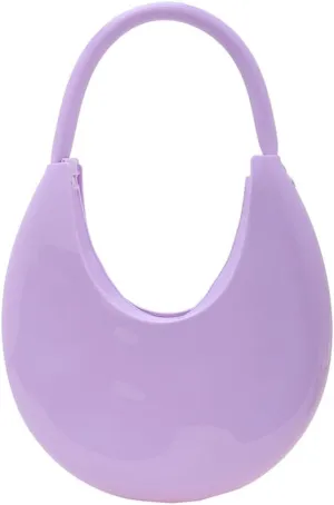 Womens Fashion Jelly Handbags Y2k rescent Shoulder Bag Small Totes Purse Armpit Satchel Summer Cute Clutch