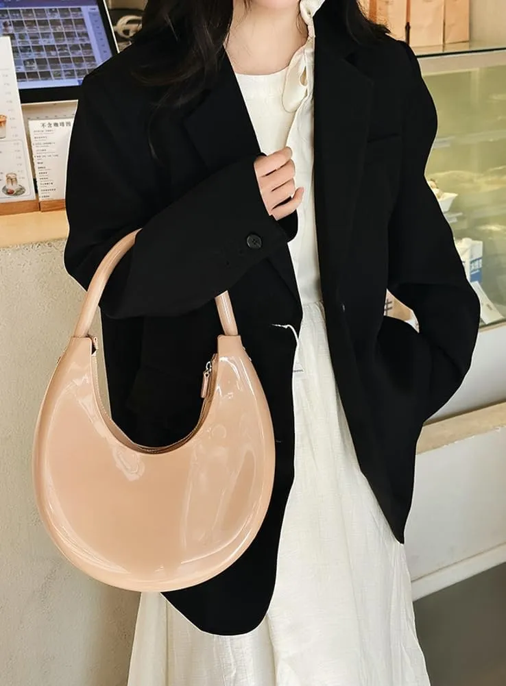 Womens Fashion Jelly Handbags Y2k rescent Shoulder Bag Small Totes Purse Armpit Satchel Summer Cute Clutch
