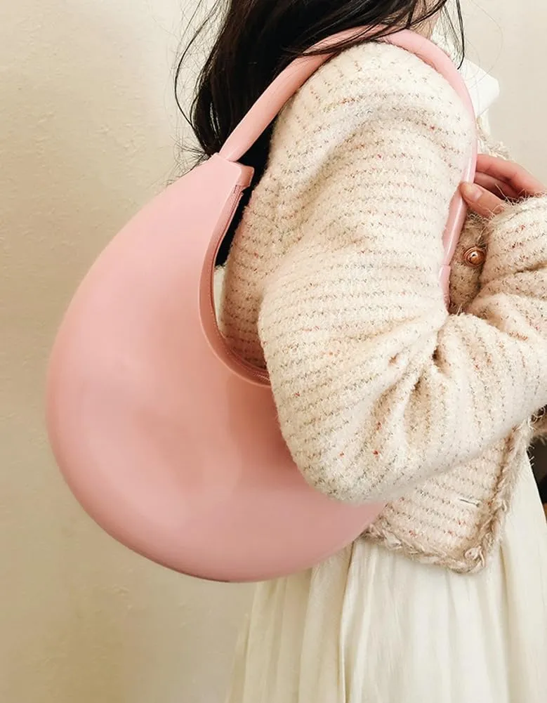 Womens Fashion Jelly Handbags Y2k rescent Shoulder Bag Small Totes Purse Armpit Satchel Summer Cute Clutch