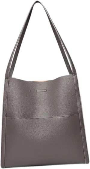 Women's Leather Shoulder Bag Satchel Trendy Bucket Bag for Outdoor Vacation Work