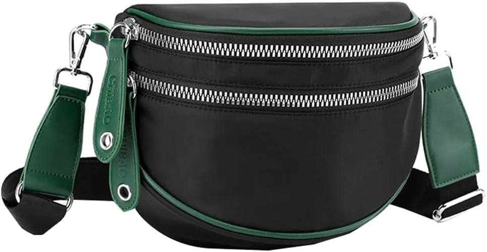Womens Nylon Crossbody Shoulder Bags Small Shell Purse Totes Handbag Lightweight Double Zippr Phone Pouch Satchel