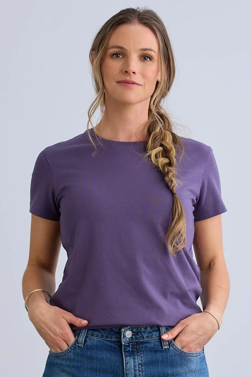 Women's Organic Pima Cotton Relaxed Short Sleeve Crew Neck T-Shirt