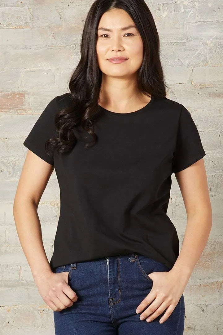 Women's Organic Pima Cotton Relaxed Short Sleeve Crew Neck T-Shirt