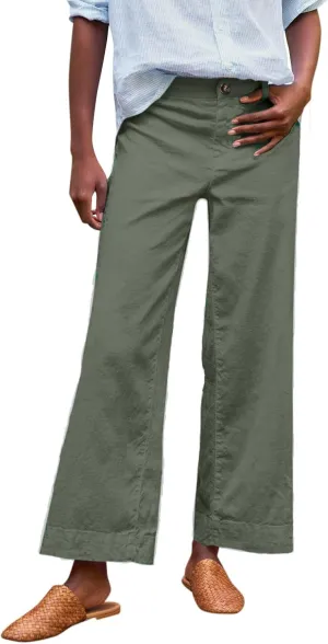 Women's Pants, Straight Leg Linen Peasant Pants Casual Sweatpants Wide Stretchy Trendy