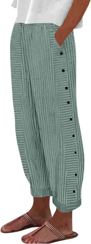 Womens Pants, WomenS Linen Casual Pants Straight Leg Peasant Trendy 2025 Teacher