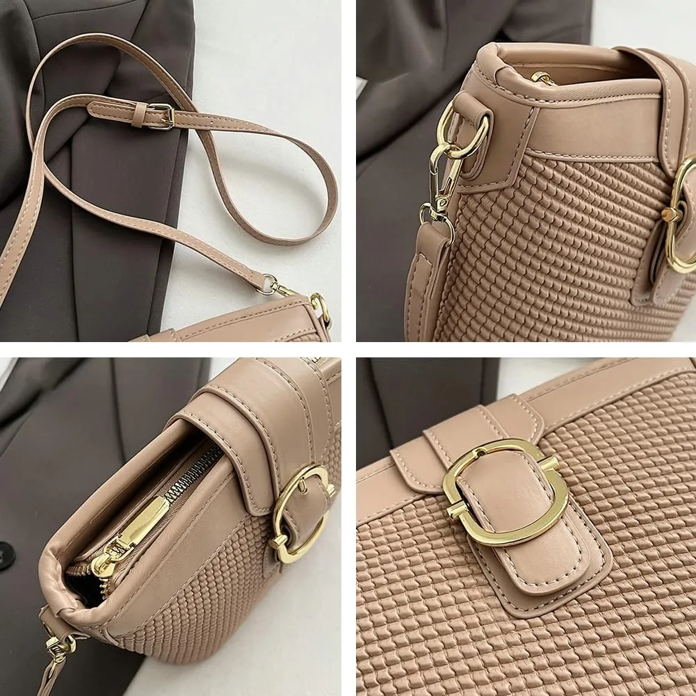 Womens Shoulder Crossbody Bag PU Leather Bucket Purse Small Totes Designer Handbag Cute Satchel Clutch 2024
